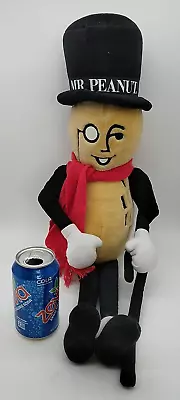 Mr. Peanut Plush Stuffed Doll With Cane 26  Planters Lifesavers Co. Vintage 1991 • $22.49