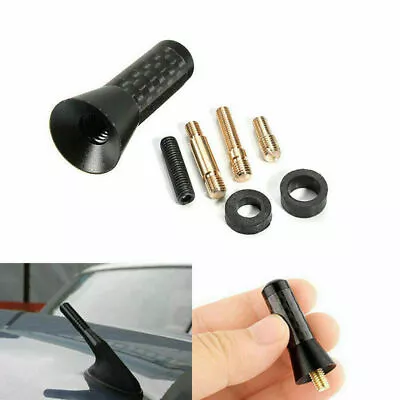 $3.05 • Buy 1X 1.4  Carbon Fiber Screw Aluminum Car Short Stubby Mast Antenna Accessories