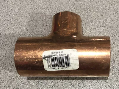 Pipe Fittings Wrot Copper Tee 1 X 1 X 3/4-In. • $9.95