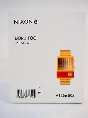 Nixon Dork Too Watch All Gold Watch A1266-502  Digital Watch New With Tags • £140