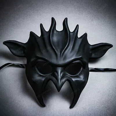 $25 • Buy Fire Flame Demon Masquerade Halloween Full Face Devil Party Costume Mask Black