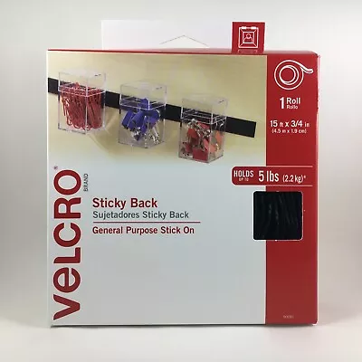 VELCRO Brand Sticky Back Tape Roll 3/4  X 15' Black Hook & Loop • $22.95