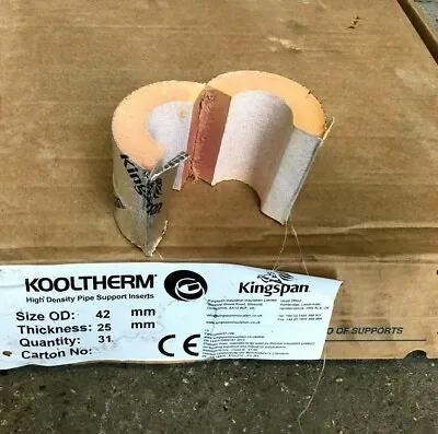£1 • Buy Kingspan Kooltherm Phenolic Form High Density Pipe Supports Inserts