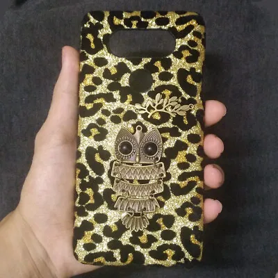 Case For Various Phones 3D Bling Deluxe Shiny Leopard Retro Owl Back Hard Cover • $8.96