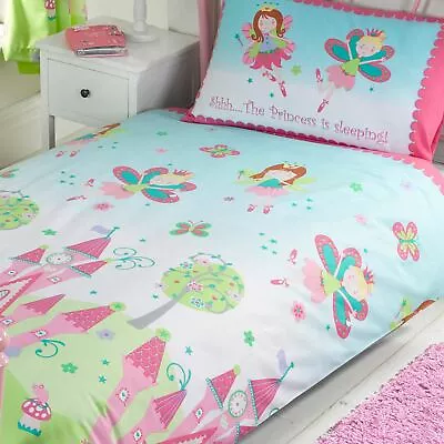 Fairy Princess 'sleeping' Junior Cot Bed Duvet Cover Set New Bedding • £13.49