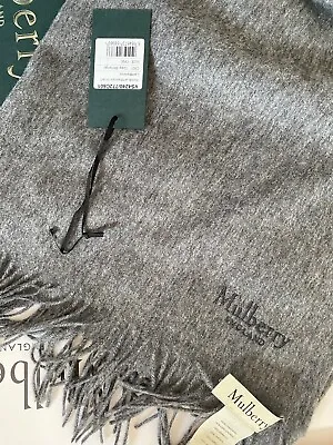 Mulberry Grey Lambswools Scarf • £87.03