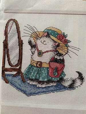 Margaret Sherry Pretty Kitty Glamour Puss Cat Cross Stitch Design Chart • £1.89