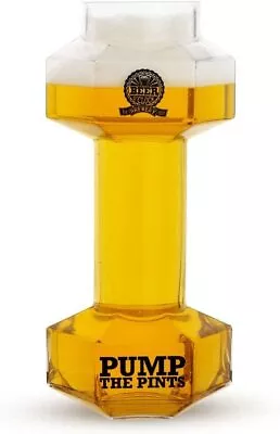 £16.99 • Buy Large Novelty Workout Gym Themed Dumbbell Gift Boxed Beer Lager Pint Pub Glass