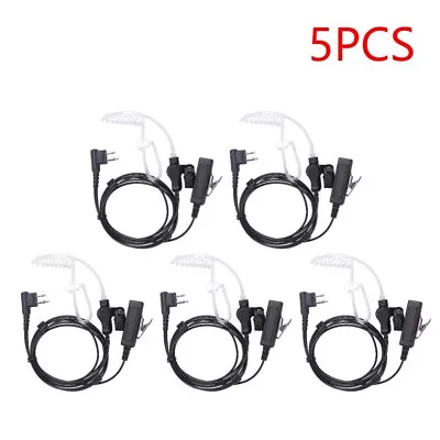 5PC 2Pin Covert Acoustic Tube Earpiece Headset Mic For Motorola GP300/308/68/88 • $48.99