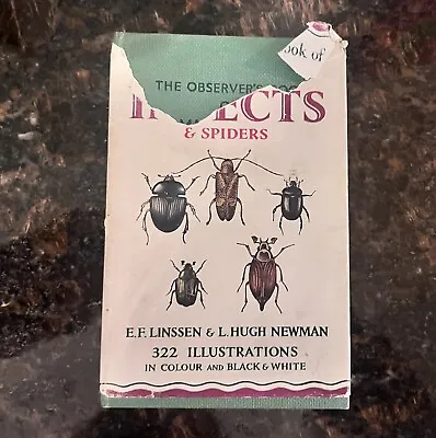 The Observer's Book Of Common Insects & Spiders 1966 • £6.50