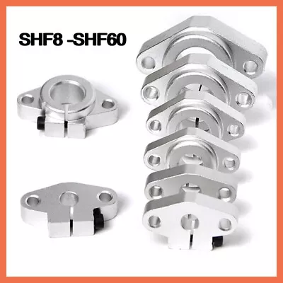 SHF8 - SHF60 Linear Flange Mount Shaft Rod Ball Bearing Slide Rail Guide • £2.87