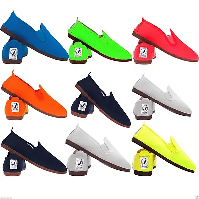 New Men's Espadrilles Plimsolls Mens Javer Flossy Style Flat Shoes Pumps • £15.99