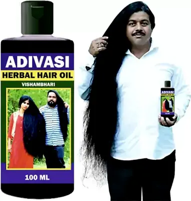 Natural Adivasi Bhringraj Herbal Hair Oil 100ml Made With Pure Ayurvedic Herbs+ • £10.87