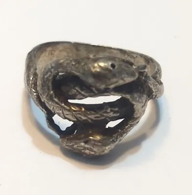 Vintage Sterling Double Snake Ring Size 10 • $44.99