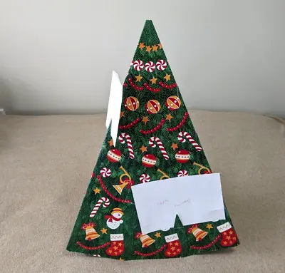 Christmas Card Centerpiece Display Tree Cardboard Ornament Holder 23  Vtg • $19.89