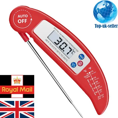 £6.99 • Buy Digital Food Thermometer Probe Cooking Meat Kitchen Temperature BBQ Turkey Milk