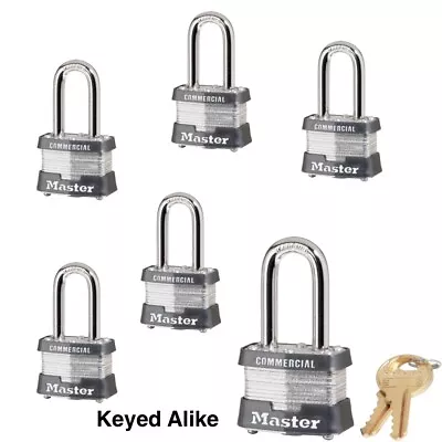 Master Lock Padlock - (6) Keyed Alike Locks #3KALF-6 • $67.68