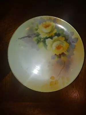 Vintage Antique Hand Painted Plate With Flowers - Signed K. Saito Nippon • $9.95