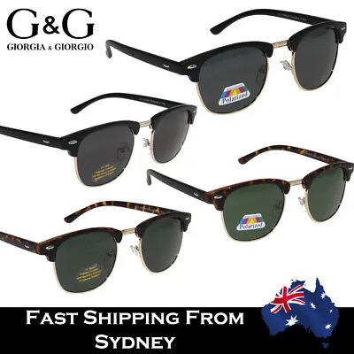 2023 Hot Clubmaster Mens Womens Retro Vintage Sunglasses Polarized Optional • $24.99