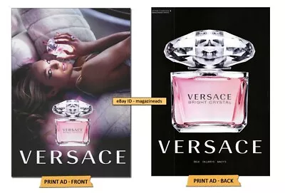 VERSACE Fragrances 2-Page PRINT AD 2012 CANDICE SWANEPOEL Beautiful Woman On Bed • $6