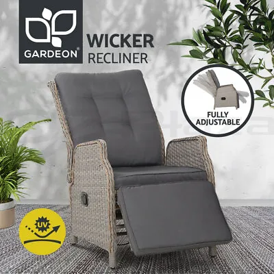 $248.95 • Buy Gardeon Sun Lounge Setting Recliner Chair Outdoor Furniture Patio Wicker Sofa