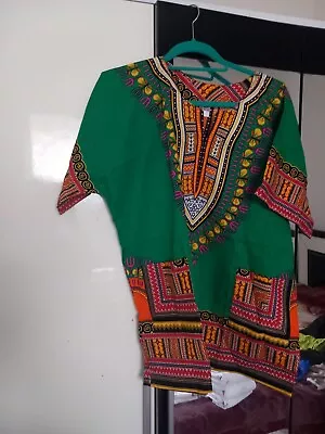 Traditional African Unisex Dashiki Shirt Color Tribal Festival Hippie Ideal For • £15.30