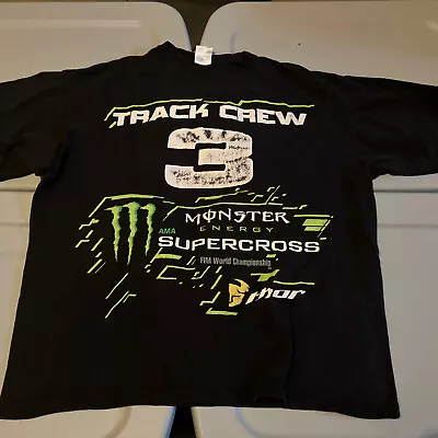 Vintage Men’s Monster Track Crew AMA Supercross FIM Racing T Shirt XL X-Large • $74.99