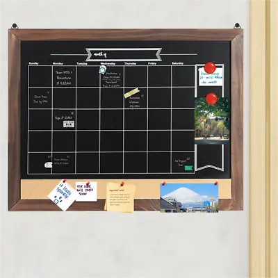 £25.95 • Buy Magnetic Weekly Planner Blackboard Calendar Memo Board Meal Planner With Magnets