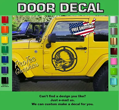 Door Vinyl Decal Graphics Fits Jeep Wrangler D-29 (Metal Mulisha) • $32.95
