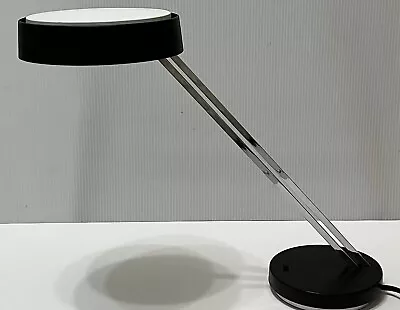 LIGHTOLIER Chrome Black & White Desk Lamp - Vintage Mid Century Modernist  • $129