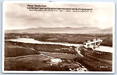 Postcard Menai Straits From Llanfair Anglesey Wales Real Photo • £2.50