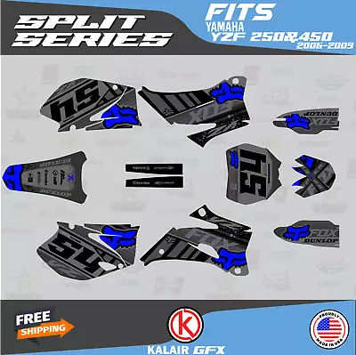 Graphics Kit For Yamaha YZ250F & YZ450F (2006-2009)  Split - Blue Shift • $259.64