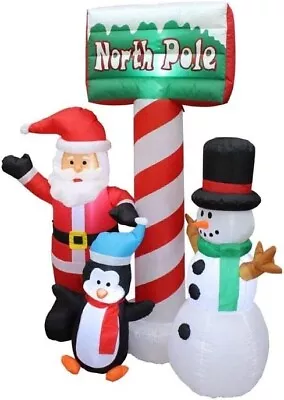 Christmas Santa Claus Snowman Penguin Airblown Inflatable Decor Outdoor Xmas LED • $118.99