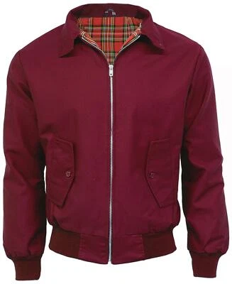 £15.95 • Buy Men's Biker Tartan Lined Bomber Harrington Jacket | Classic Vintage Scooter