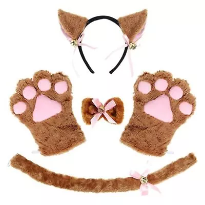 5Pcs Plush Furry For Ears Cosplay Costume Set Night Party Club Dress Up • £12.20