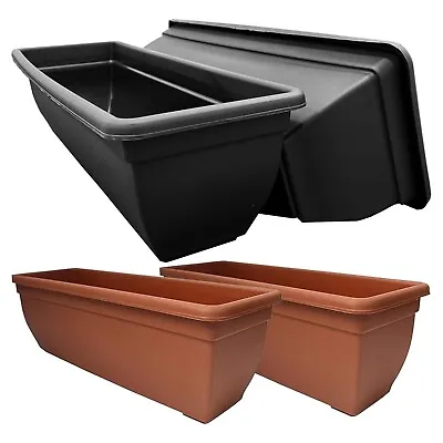 Bellpot Trough Winchester Plastic Plant Pot Rectangle Flower Planter For Gardens • £29.99