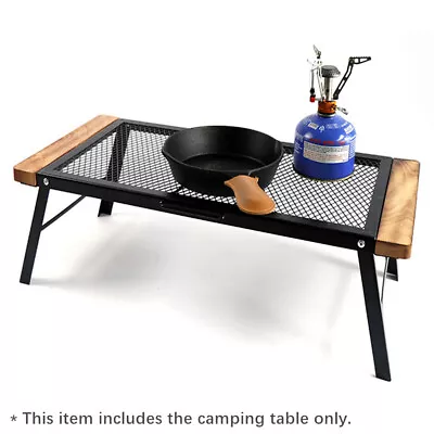 3-In-1 Portable Camping Table Over Campfire Stove Cooking Grill BBQ Mesh Grill  • $49.95