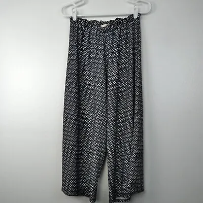 Yessica Culottes Women's XS/S W26 L24 Black White Print Crop Wide Leg Pants • $17.09