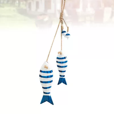  Bamboo Mediterranean Fish Pendants Nautical Hanging Ornaments • $11.99