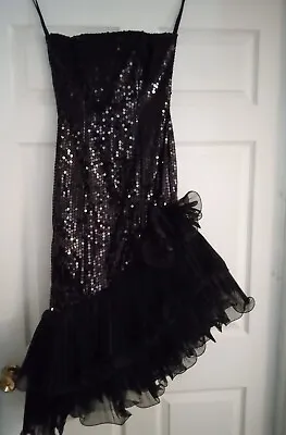 Vintage Mermaid Nadine Dress Black Sequin Size 3 Or Xsmall Prom /Formal  • $17