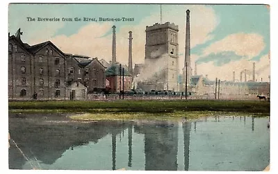 £5 • Buy Staffordshire Postcard - The Breweries From The River, Burton On Trent (A78)