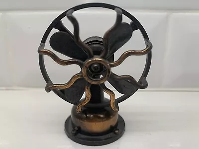 Vintage Die Cast Metal Pencil Sharpeners - Antique Fan That Spins Manually • $6.99