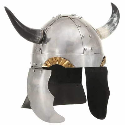 £89.02 • Buy Nice Fantasy Viking Helmet LARP Silver Steel