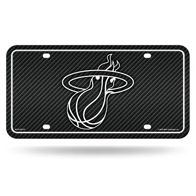 Miami Heat NBA 12x6 Carbon Fiber Design Metal License Plate Auto Tag • $14.99