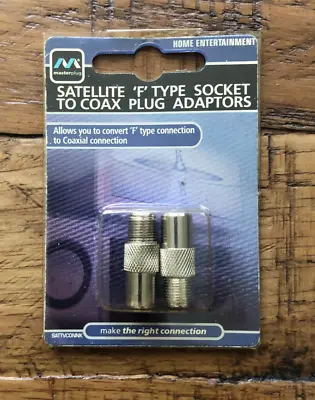 Satellite F Type Socket To Coax Plug Adaptors • £4.99