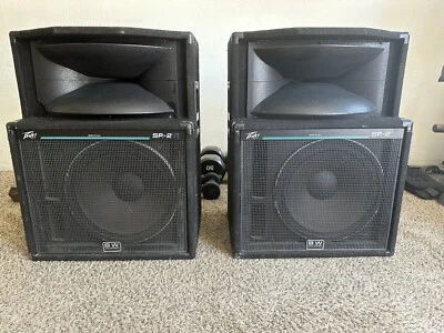 $750 • Buy PEAVEY SP-2Ti  B W EQUIPPED 2-WAY PASSIVE LOUD SPEAKERS