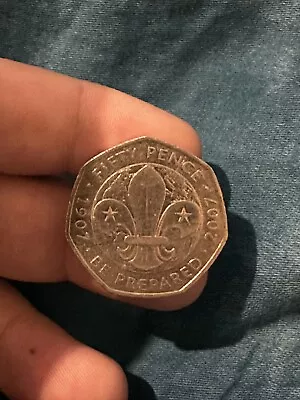 Circulating 50p Coin Depicting Be Prepared 50p Fifty • £5