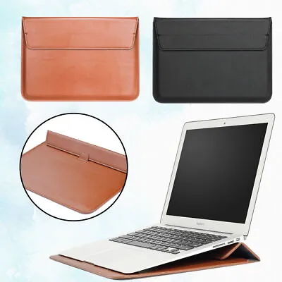UK Sleeve Slim PU Leather Laptop Bag Stand Case For Apple IPad Macbook Pro Air • £7.92