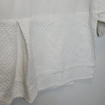Restoration Hardware Baby Vintage Washed Diamond Matelasse Crib Skirt White • $34.95