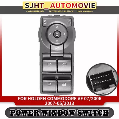 Window Switch For Holden Commodore 06-13 VE With White Illumination 4 Buttons • $30.99